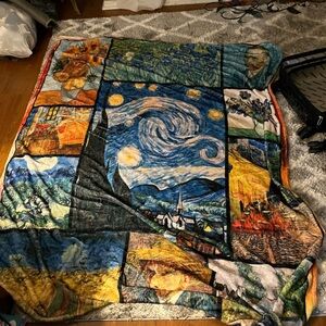 Van Gogh Art-Inspired Multicolor Blanket